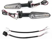 LED Indicator Blinkers Amber Lamp Accessories Motorcycle Flashing Indicator Directional Flasher Flowing Light For YA&MA&HA MT07 MT09 SP TR&AC&E&R 9 900 GT 7 700 GT(Light and Cable Plug)