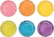 French Bull Melamine Assorted Plates-6 Piece Set -Melamine Dinnerware-Platter, Serving, Party, Platter, Dish (6" Appetizer Plate, Fringe)
