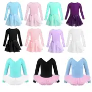 Kids Girls Ballet Dance Leotard Tutu Dress Gymnastic Jumpsuit Fitness Unitards