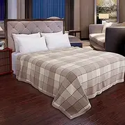 100% Pure Australian Wool Blanket,Blanket Camping,Large Wool Blankets Queen Size,Soft Wool Blanket,Wool Blankets for The Bed,Outdoor Blanket,Blanket Full Size(Light Grey,200x230cm)