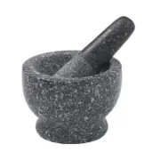 NEW DAVIS & WADDELL GRANITE MINI MORTAR & PESTLE GREY 9 x 9 x 6.5cm Stone