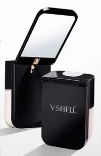 在飛比找Yahoo!奇摩拍賣優惠-熱銷 VSHELL黑蓋液 帶鏡子BB霜不卡粉奶油肌遮瑕黑蓋液