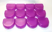 12 Dental Orthodontic Retainer Denture Mouth Guard Case Bleach - Purple