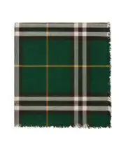 Burberry Check Print Fringed Scarf