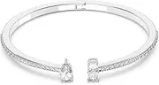 [Swarovski] Mesmera Cuff Bangle Bracelet, White Mixed Cut Crystals in a Rhodium Plated Setting