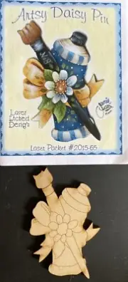 Mini 4" Pin Tole Pattern Packet + Supplies: Artsy Daisy y by Jamie Mills Price