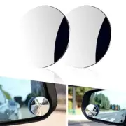 2 PCS Car Blind Spot Mirror, Convex Round Vehicle Reversing Rear View Mirror,