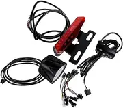 TOYANDONA Electric Bike Light Kit with Front Rear LED Lights Turn Signal Horn Switch Button Easy Installation for Enhanced Safety and Visibility Complete Lighting