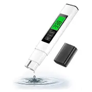 3-in-1 TDS Water Quality Tester High Accuracy Digital Water Testing Kit for Drink Water Water Tester White
