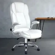 Office Chair Computer Gaming Racing Adjustable Height Swivel Furniture White