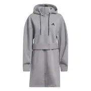 ADIDAS Women's Hooded Full Zip Belted Jacket Grey Ladies Size UK Large 16-18 NEW
