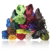 2.0mm Satin Nylon Trim Cord Rattail Silk Cord for Jewelry Making, 16 Colors 1...