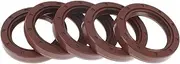 X AUTOHAUX Universal Oil Seal TC Double Lip W Steel Spring Seal Ring Rotary Shaft Seal 30x42x7mm High Pressure FKM Rubber Brown 5 Pcs