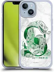 Head Case Designs Officially Licensed Harry Potter Slytherin Aguamenti Deathly Hallows IX Soft Gel Case Compatible with Apple iPhone 14