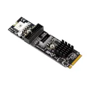 Cablecy 5Gbps Type-E USB 3.1 Front Panel Socket to NGFF M-Key for Motherboard