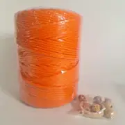 Macrame Cotton Cord 5mm x 328yds, ZUEXT Natural Handmade Orange Braided Cord DIY