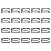 40 Pcs 12mm 9 Shape Bra Strap Hooks, Adjustment Slide Bra Strap Clips, Black
