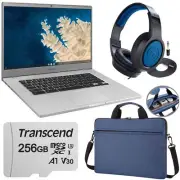 Samsung 15.6" Chromebook 4+ Intel Celeron 32GB eMMC, 256GB microSDXC + Bag