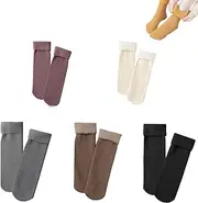 Manlira Socks, Manlira Fleece Cozy Socks, Manlira Fleece Socks, Fleececozy Socks, Ultra Soft Velvet Slim Thermal Socks (A 5 Pcs)