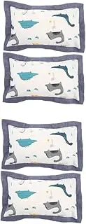 JOINPAYA 2sets Toddler Pillowcase Envelope Closure Cotton Pillowcase Machine Washable for Boys Girls Standard Size Case 2pcs*2