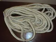 GOLD/WHITE 3/4" x 50 Double Braid Dock Lines PAIR (2 ropes) Boating Ropes