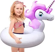 Unicorn Pool Float, Pool Floats for Kids Inflatable Unicorn Float for Pool Kids Floaties Swim Rings Summer Toys for 5 10 Year Old Girls Boys Toddlers Child Floating Tubes