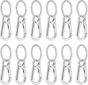 [PerGar] 12Pcs Metal Keychains, Metal Key Carabiner Clip, Alloy Belt Key Clips, Key Rings Chain Holder Organizer, Keychain Rings with Key Rings for Purse Charm Hook, Home Car Keys