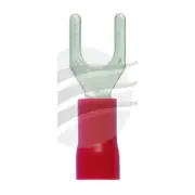 Jaylec TE3604 Spade Terminal 4mm Insulated PVC Copper Sleeve 100 Pack