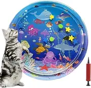 Cat Water Sensory Play Mat, Cat Sensory Water Fish Mat, Animals Resting Sleeping Bed, Hot Days Cooling Pad for Sofa Balcony Courtyard Small Medium Large Breeds
