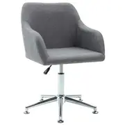Swivel Dining Chair Light Grey Fabric vidaXL