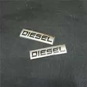 2x Chrome Black DIESEL Metal Decal Sticker Badge Emblem Car 3D Auto Turbo Engine (for: Renault)