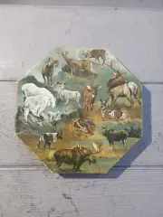 Vtg 1971 Springbok Octagon Puzzle "N American Hoofed Game Animals " PZL 8029 USA