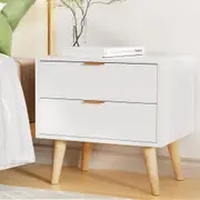 2 Drawers Artiss Bedside Table Side Table Nightstand White