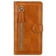 For Iphone 11 Pro Retro Style Magnetic Buckle Zipper Horizontal Flip Leather Case With Card Slot and Wallet(Orange)