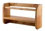 ALFI brand AB5508 18" Wall Mounted Wooden Shelf & Hooks