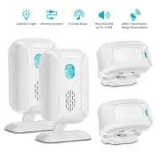 2 Wireless Motion Sensor Detector Entry Door Bell Welcome Chime Alarm System Kit