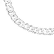 Silver 50cm Solid Curb Chain