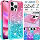 For iPhone 16 15 14 13 12 11 Pro Max 8 Plus Shockproof Case Liquid Glitter Cover