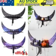 Moon Crystal Shelf Wooden Wall Shelf for Succulents Crystal Display Shelf MQ