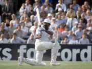Clive Lloyd batting for Lancashire, circa 1982 - Old Photo