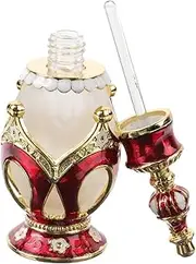 FRCOLOR Refillable Vintage Essential Oil Bottle Crown Design Perfume Container Elegant Travel Bottle for Personal Use Decorative Display for Perfumes Cosmetics