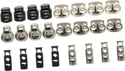MUELODSIC 24Pcs Metal Spring Cord Locks Toggles for Clothes Lanyards Drawstrings Heavy Duty Lightweight Easy to Install Versatile Fasteners for Various Uses