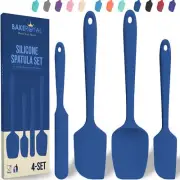 Silicone Spatula Set - 4-Piece Rubber Spatulas Silicone Heat Resistant 600°F ...