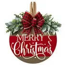 Rustic Christmas Door Decor Long-lasting Holiday Decorations Festive Wooden