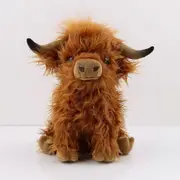 Soft Toy Highland Cow Mooing, Soft and Realistic Farm Toy, Ecological Plush Naturli