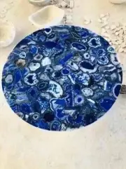 Natural Agate stone Inlay LED Table Coffee console Table Top Hallway Home Decor