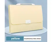 Accordian File Folder Organizer 13 Pockets Expanding File Case with Handle Waterproof Cover A4 Letter Size Accordion Document Organizer Comes with 12 Sti