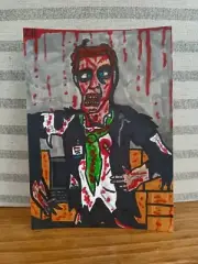 Drawing Worked To Death Office Zombie Horror Undead Bloody Art Walking Dead