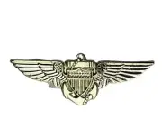 USN Navy Pilot Wings Gold Color 1 3/16 inch Hat or Lapel Pin EE15238 F1D34K