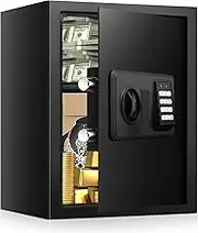 2.6 Cubic Large Fireproof Safes for Home Use, Digital Home Safe Box Fireproof Waterproof with Electronic Keypad and Spare Keys, Anti-theft Fire Safe for Money Documents Medicine Valuables